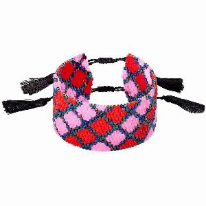 Bracelet en Tissu et verre