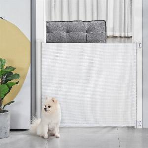 Get 23 Discount on PawHut White Retractable Stair Gate 115 x 825 cm
