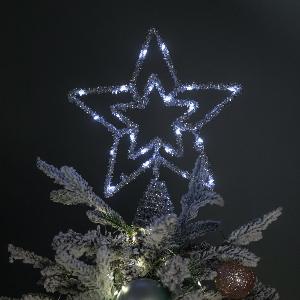 Enjoy 15 Off 28cm Silver BatteryOperated Christmas Star Tree Topper