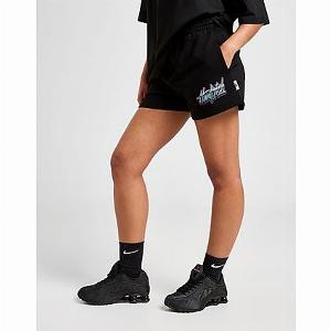 Hoodrich Erupt French Terry Shorts  Black  Womens