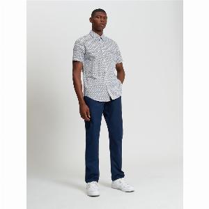 Enjoy 20 Discount on Short Sleeve Geometric Print Shirt L