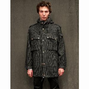 IMMORTAL Peter Parka  Tweed Charcoal and Black  Size L