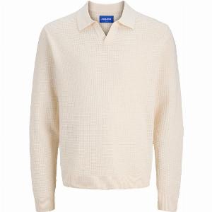 JackJones polo uomo in maglia panna