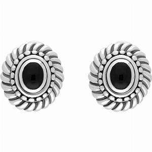 British Diamond Company Get 50% Discount on Sterling Silver Whitby Jet Oval Clip Earrings D
