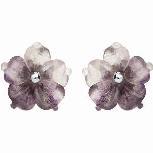 Sterling Silver Blue John Tuberose 12mm Carnation Stud Earrings