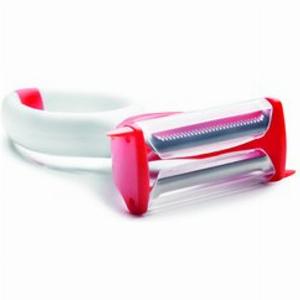 Pelapatate doppia lama Plastica DAILY Bianco e Rosso 0266