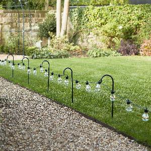 Ensemble de 5 Piquets de 60 cm pour Guirlandes en Forme de Crosse
