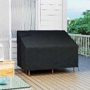 Outsunny Housse de canapé exterieur étanche housse de banc de jardin 600D tissu oxford 140 x 84 x 5694 cm noir