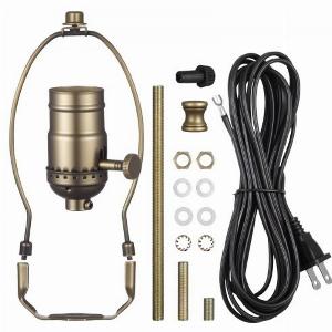 VEVOR Lamp Rewire Kit E26 Lamp Socket with 12 ft Matching Cord Antique Bronze Finish Lamps Making Kit with All Essential Hardware Light Wiring Kits for Table  Floor Lamps DIY Rewire or Repair