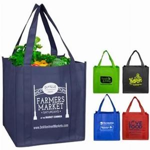 Amber Promos Get 12% Off on 150 Custom MEGA Grocery Bags 125W x 13H x 8Gusset