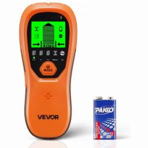 VEVOR Balkenfinder Wandscanner 5in1 elektronischer Multidetektor mit intelligentem Sensor hochauflösendem LCDDisplay  Audioalarm für Metall Wechselstromkabeln Balken Rohren Orange
