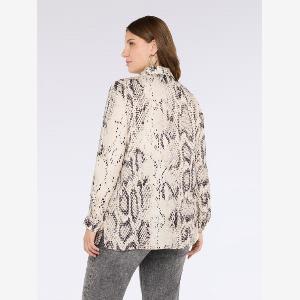 Fiorella Rubino  Camicia stampa pitonata Donna Beige Taglia 47 56 IT