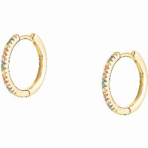 Profitez de 40 de remise sur des créoles en argent jaune et oxyde CLEOR