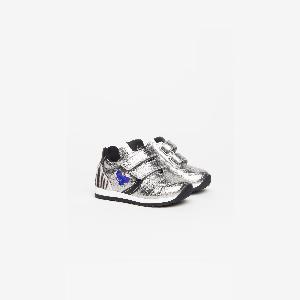 NeroGiardini Outlet Sneakers Baby da Bimba in Pelle Argento