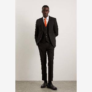 Mens Black Tailored Fit Essential Suit Jacket