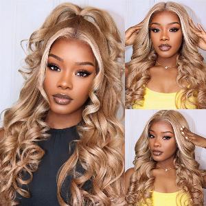 Get 52 Off Megalook 13x6 ThreeGo Milk Tea Brown Highlight Wig