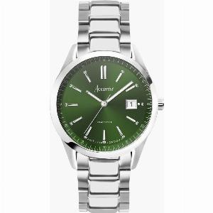 Accurist Accurist Everyday Unisex Watch Silver Case Stainless Steel Bracelet With Forest Green Dial 36mm