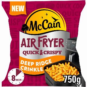 McCain Air Fryer Deep Ridge Crinkle Cut Chips 750g