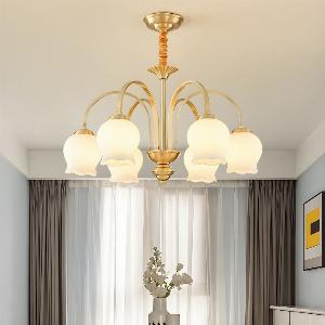 European Luxury Vintage Floral Glass Chandelier 90 off