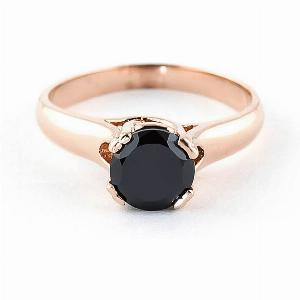 Black Diamond Annika Solitaire Ring 10 ct in 18ct Rose Gold