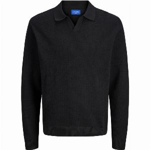 JackJones polo uomo in maglia nero
