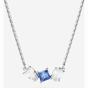 Swarovski Mesmera Blue Mixed Cuts Rhodium Plated Necklace 5668276