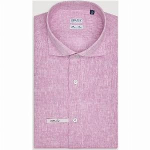 Camicia in lino tinta unita con collo francese ora 55 sconto 15