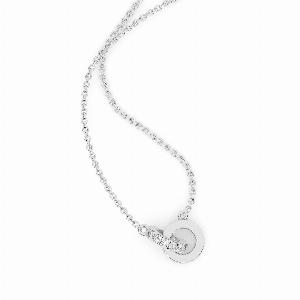 Bond Interlocking Circles Lab Diamond Necklace  10K White Gold 14 ct tw