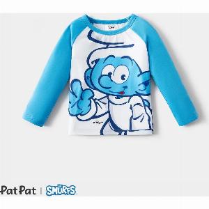 The Smurfs Family Matching Blue Raglansleeve Graphic Tshirts