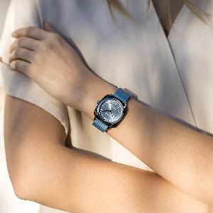 Ladies Clubmaster Chic Briston Quartz Watch with a Blue Dial