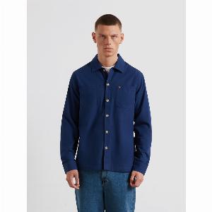 Ramsey Lightweight Overshirt In Midnight Blue