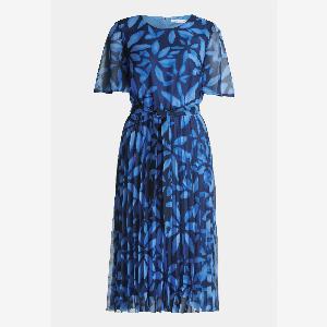BETTY  CO Chiffonkleid mit Plissee  DunkelblauBlau