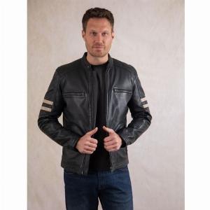 Navy Charlie II Leather Racer Jacket now 299 down from 329 9 off