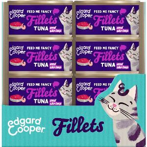 EDGARD  COOPER Cat Tuna and Shrimp Fillets Complementary Food  Size 24x70g