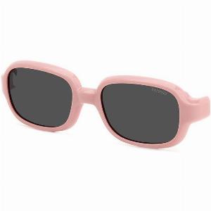 Polaroid Enfant PLD K003 CLON 35JM9 Lunettes de soleil Bio polyamide Rose Gris Carré Polarisé Clipon