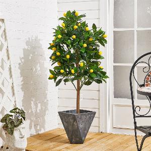 120cm Faux Lemon Tree with Pot Was 5199 Now 4699 Save 10