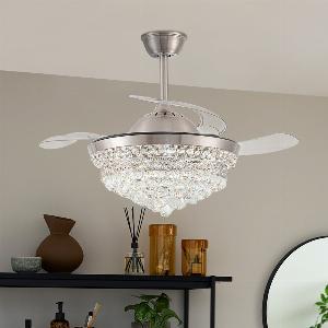 Round Crystal Ceiling Fan with LED Lights now 10799 was 10999