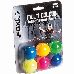 Fox TT Coloured Table Tennis Balls Pack of 6