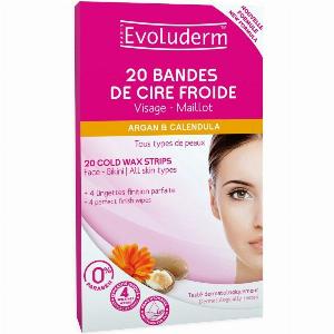 Evoluderm Shea Butter Cold Wax Strips For Face amp Bikini 20 pcs