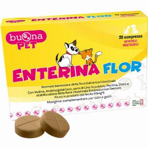 Buona Pet Enterina Flor Compresse Masticabili per Cani e Gatti  20 compresse  1 ORDINE scegli lo sconto BZR5  BZR20  200 punti fedeltà  Integratori per cani
