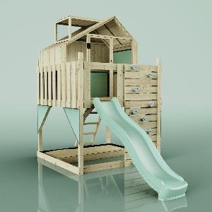 Cabane enfant sur pilotis PolarPlay Météorite Vert menthe