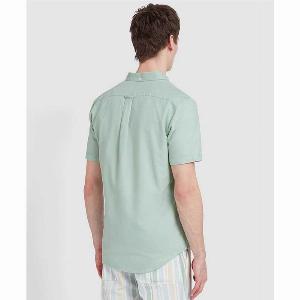 Farah Brewer Short Sleeve Shirt In Mid  XL