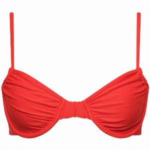 Capri Red Ruched Underwire Bikini Top Now 128 Save 7