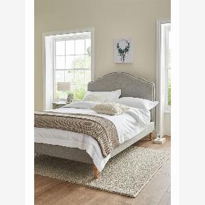 Grace Fabric King Bed Frame Grey Elegant and Comfortable Bedroom Furniture