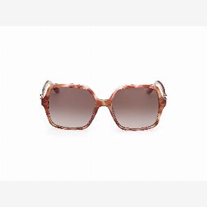 Guess Damen GU00190 47F Sonnenbrillen Metall Braun Braun Quadratisch Normal