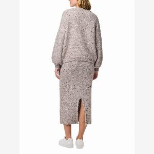 Pieces cardigan misto lana con paillettes tortora