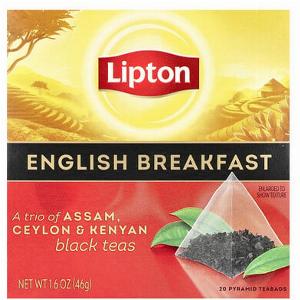 Lipton English Breakfast Black Tea 20 Pyramid Tea Bags 16 oz 46 g