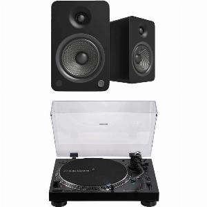 Audio Technica ATLP120xBTUSB Direct Drive Turntable with Kanto YU6 Powered Bluetooth Speakers HiFi Package