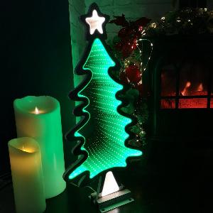 60cm Green LED Infinity Christmas Tree Decoration with Metal Base now 2025 2 discount