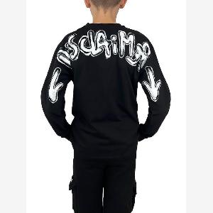 Disclaimer Tshirt manica lunga bambino nero